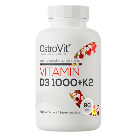 OstroVit Vitamine D3 1000 IU + K2 90 comprimés