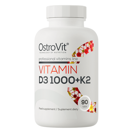 OstroVit Vitamine D3 1000 IU + K2 90 comprimés
