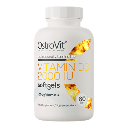 OstroVit Vitamine D3 2000 IU 60 gélules