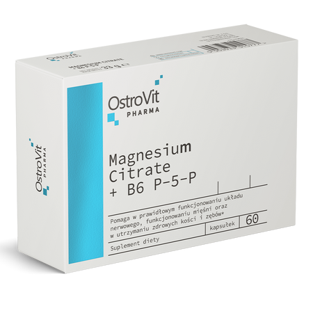 OstroVit Pharma Citrate de magnésium + B6 P-5-P 60 gélules
