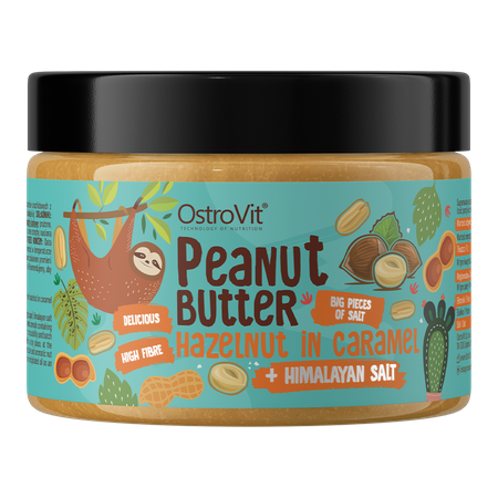 OstroVit Crème de cacahuètes + Noisettes caramélisées + Sel de l'Himalaya 500 g