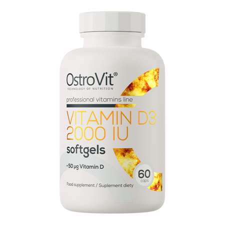 OstroVit Vitamine D3 2000 IU 60 gélules