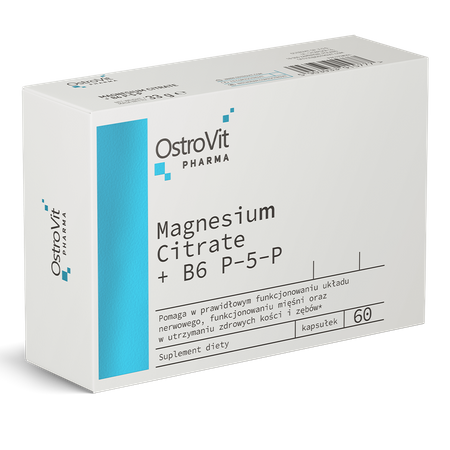 OstroVit Pharma Citrate de magnésium + B6 P-5-P 60 gélules