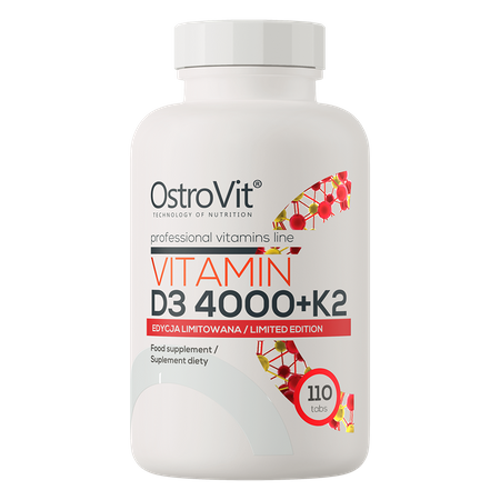 OstroVit Vitamine D3 4000 IU + K2 110 comprimés
