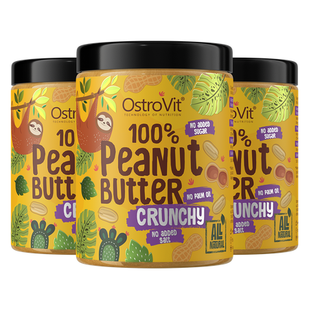 OstroVit 100% crème de cacahuètes 3 x 1000 g