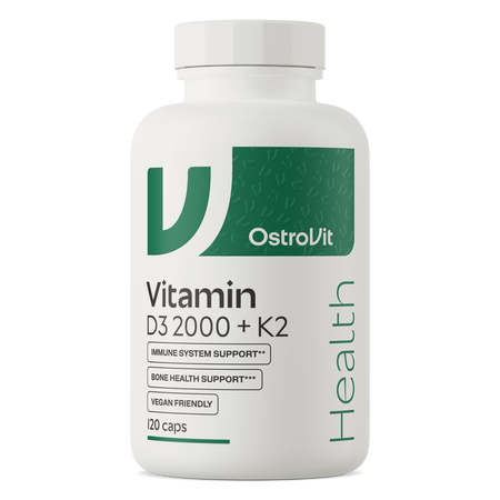 OstroVit Vitamine D3 2000 UI + K2 VEGE 120 gélules