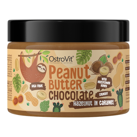 OstroVit Crème de Noisettes au Chocolat + Noisettes Caramélisées 500 g