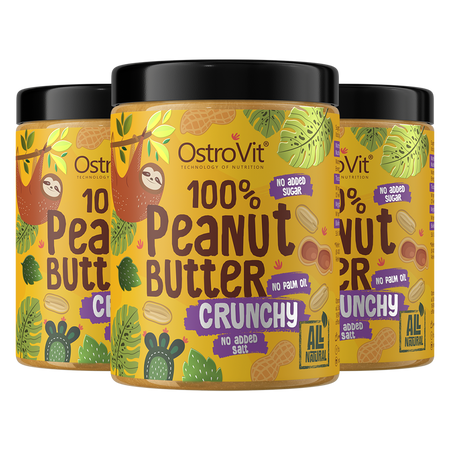 OstroVit 100% crème de cacahuètes 3 x 1000 g