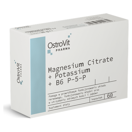 OstroVit Pharma Citrate de Magnésium + Potassium + B6 P-5-P 60 gélules
