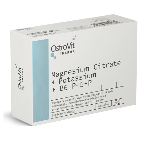 OstroVit Pharma Citrate de Magnésium + Potassium + B6 P-5-P 60 gélules