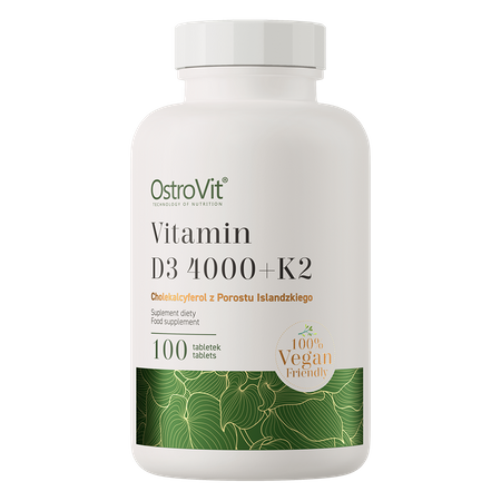 OstroVit Vitamine D3 4000 IU + K2 VEGE 100 comprimés